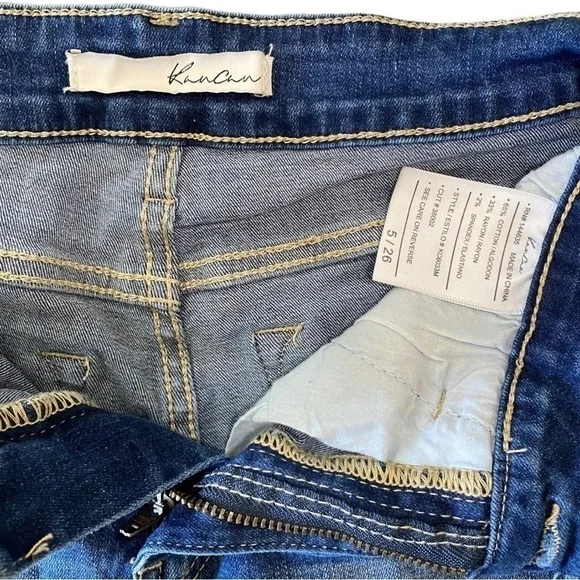 Kancan Womens Jean Shorts Size 5 Cutoff Distressed Denim - Picture 5 of 8